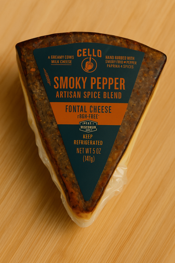 cuña queso fontal cello “smoky pepper” – 141g