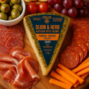 cuña cello dijon & herb – queso fontal con mezcla artesanal de especias